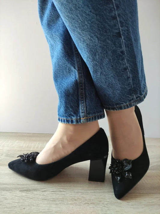 PANTOFI ELEGANTI DAMA EPICA 60063C 01-I NEGRI VELUR