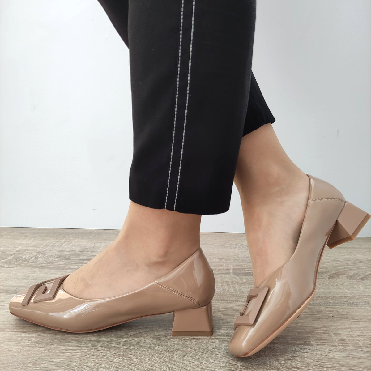 PANTOFI ELEGANTI DAMA FORMAZIONE 1011-1062 APRICOT LAC - imagine 2