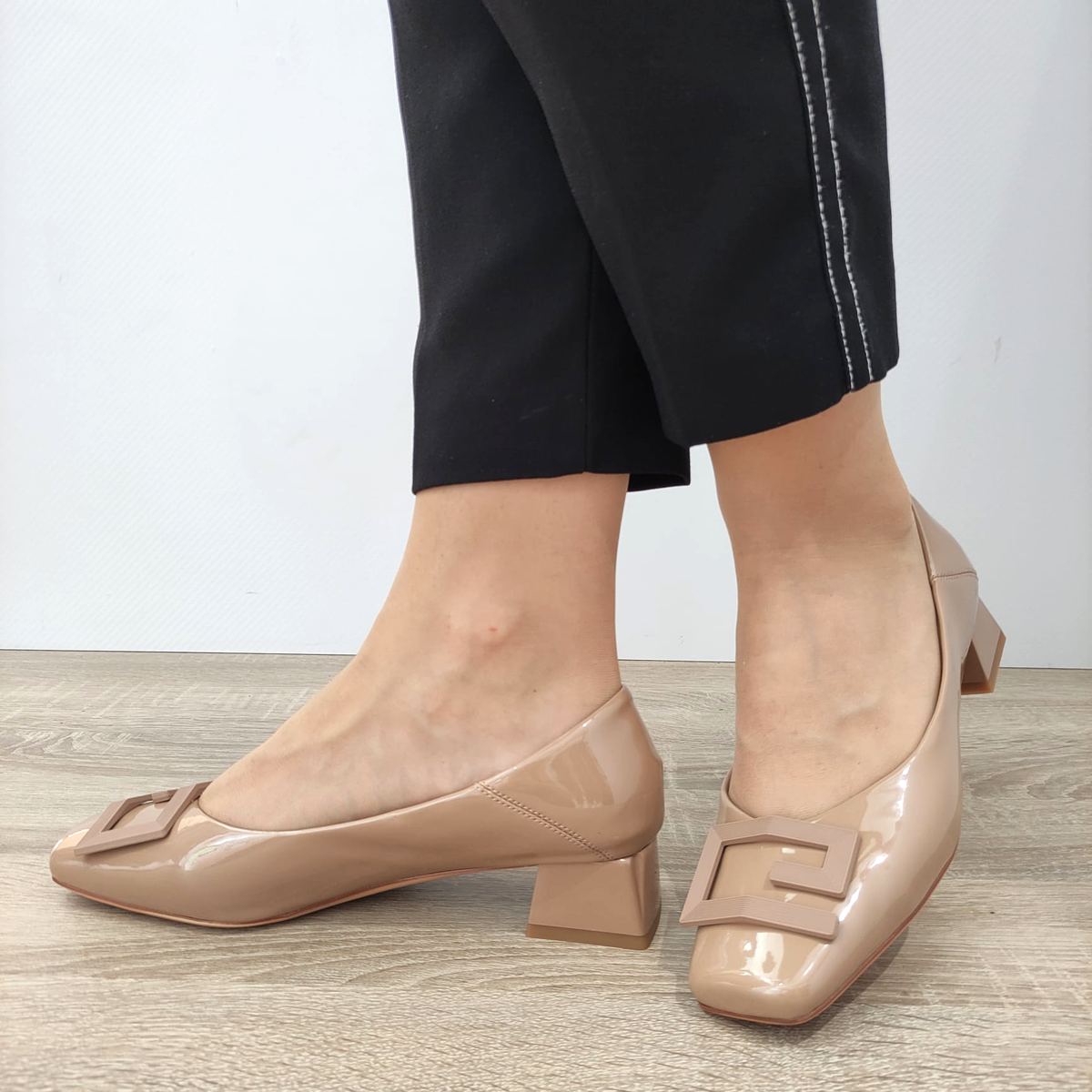 PANTOFI ELEGANTI DAMA FORMAZIONE 1011-1062 APRICOT LAC - imagine 3