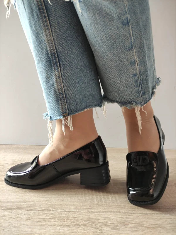 PANTOFI ELEGANTI DAMA FORMAZIONE 1355-15 NEGRI LAC - imagine 3