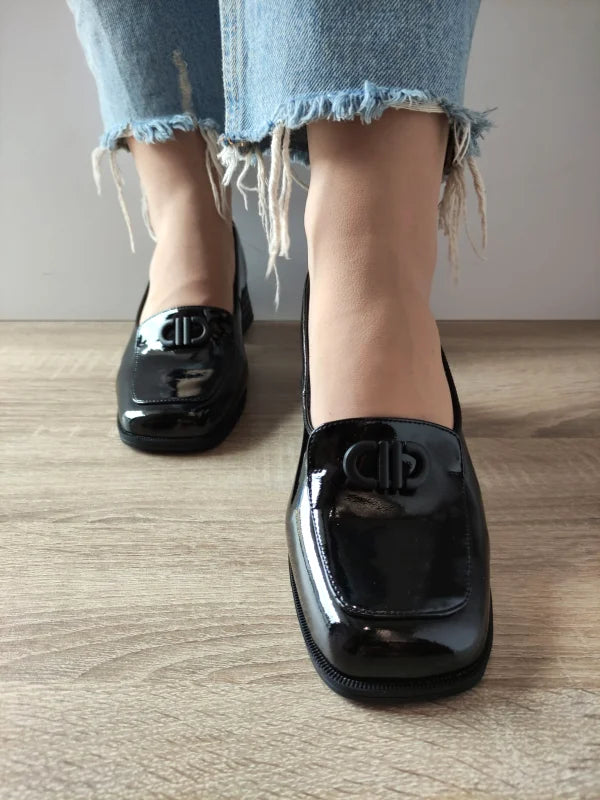 PANTOFI ELEGANTI DAMA FORMAZIONE 1355-15 NEGRI LAC - imagine 4