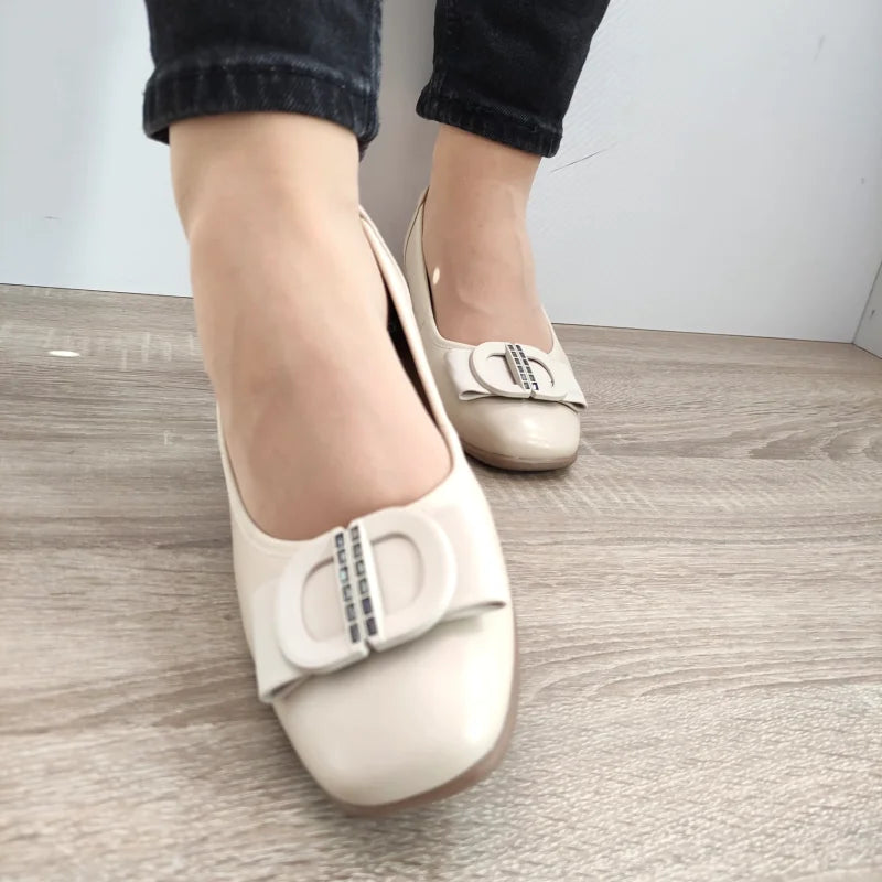PANTOFI ELEGANTI DAMA FORMAZIONE 21125 CREM - imagine 5