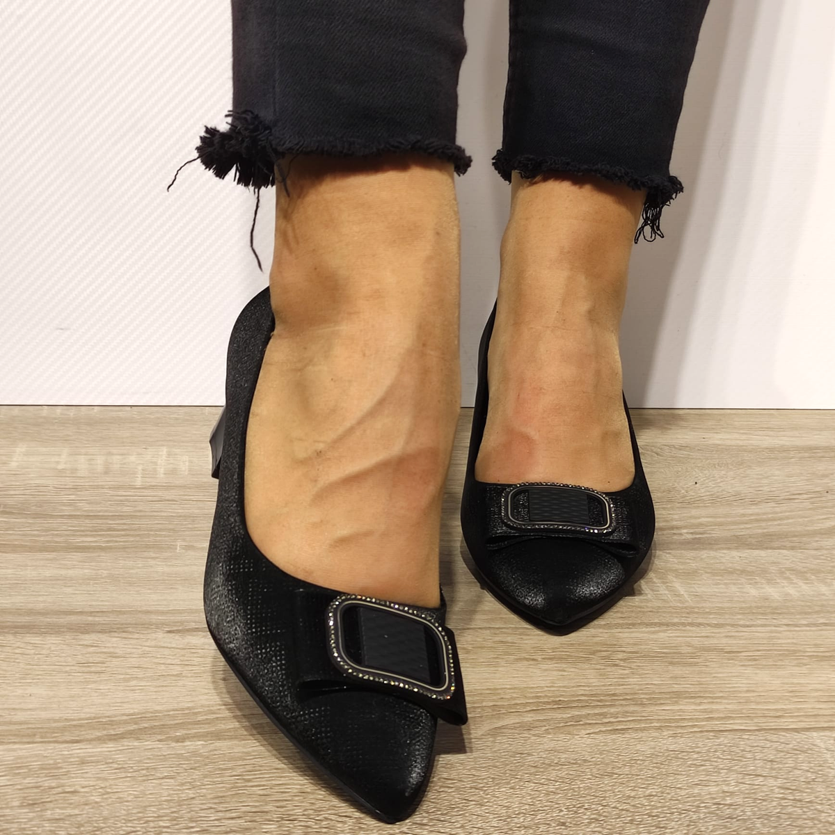 PANTOFI ELEGANTI DAMA FORMAZIONE 2316 NEGRI VELVET - imagine 6