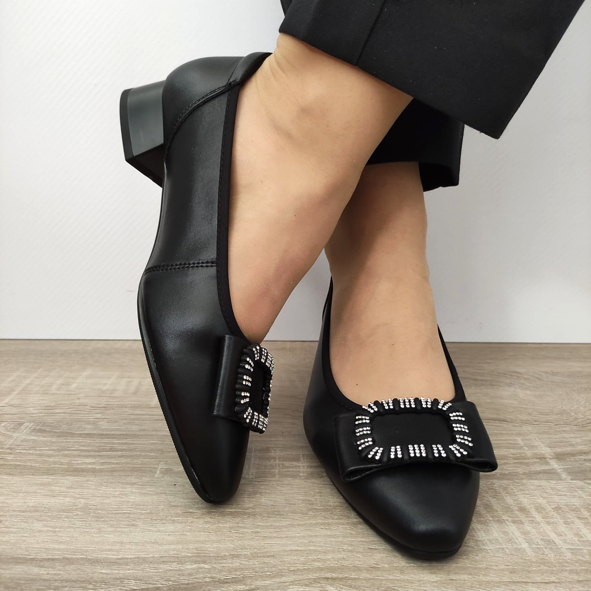 PANTOFI ELEGANTI DAMA FORMAZIONE 5598 NEGRI - imagine 4