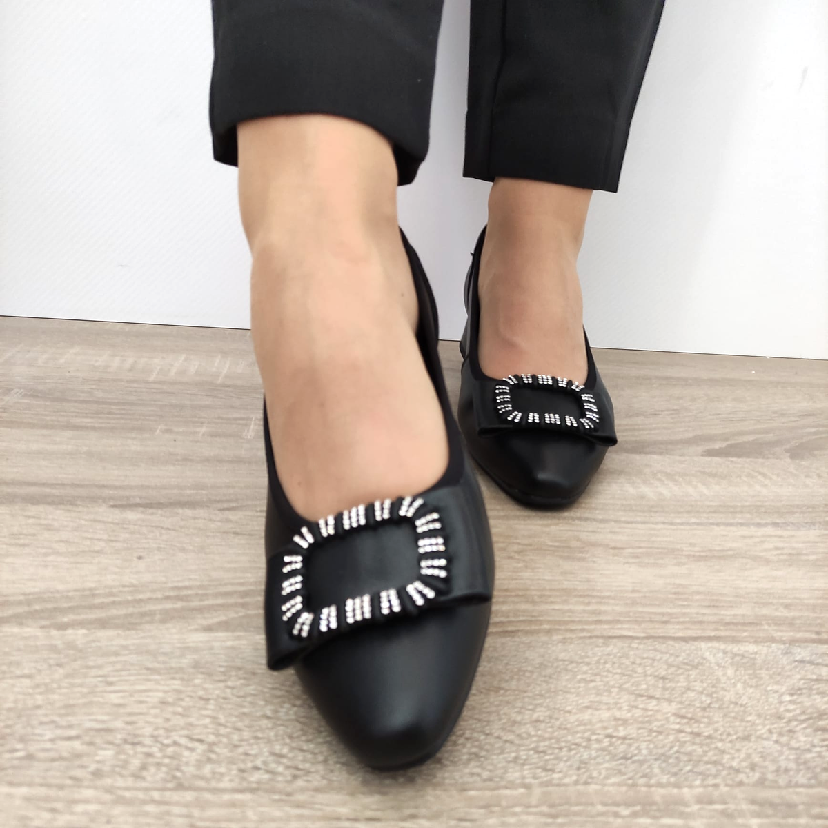 PANTOFI ELEGANTI DAMA FORMAZIONE 5598 NEGRI - imagine 5