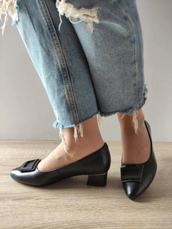PANTOFI ELEGANTI DAMA FORMAZIONE 7501-15 NEGRI - imagine 5