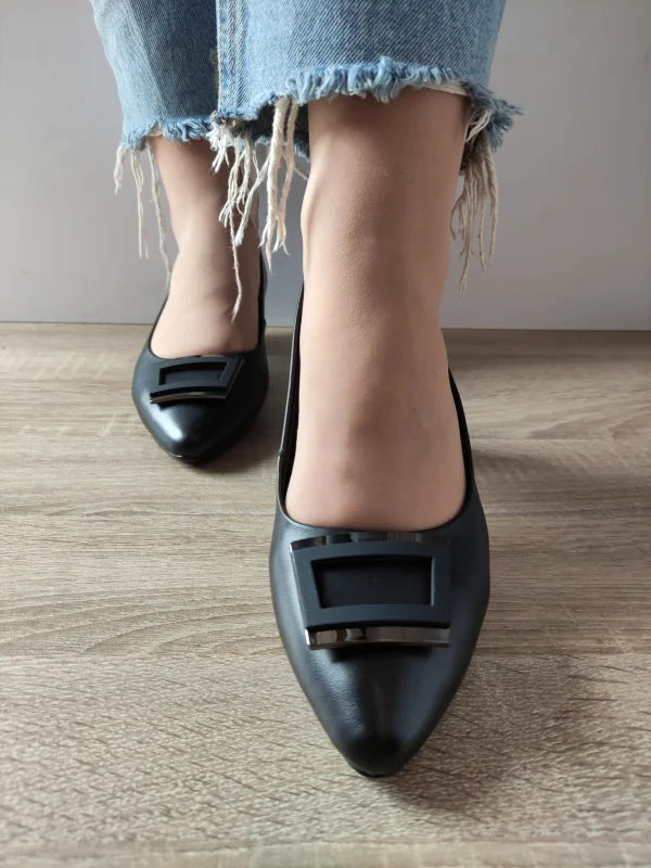 PANTOFI ELEGANTI DAMA FORMAZIONE 7501-15 NEGRI - imagine 4