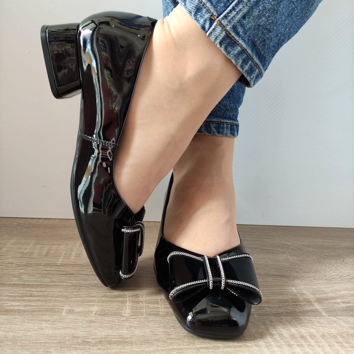 PANTOFI ELEGANTI DAMA FORMAZIONE 8129 NEGRI LAC - imagine 3