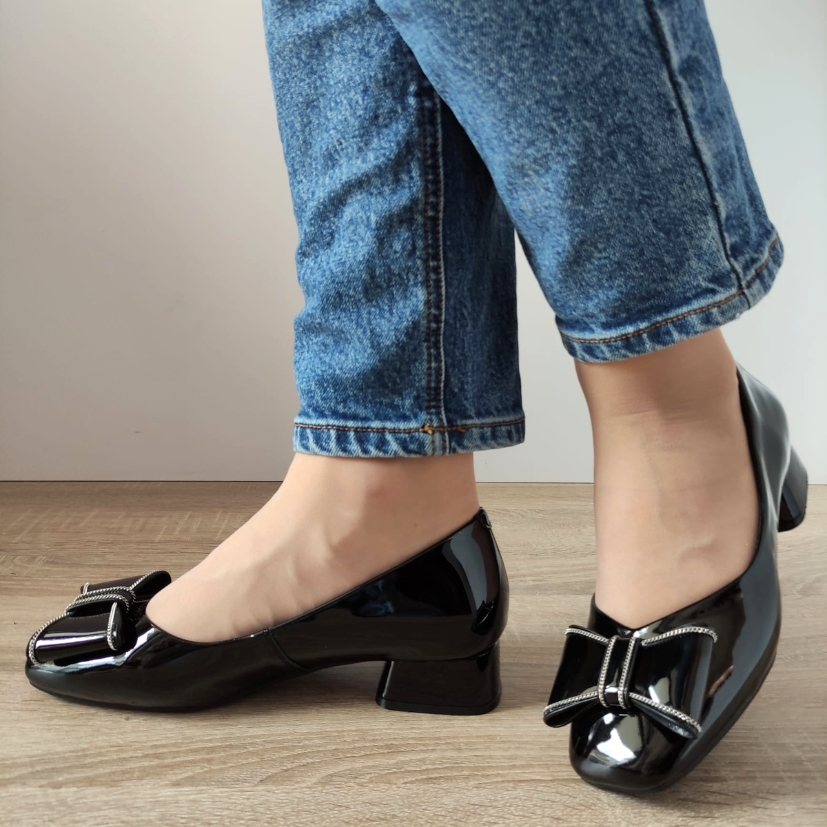 PANTOFI ELEGANTI DAMA FORMAZIONE 8129 NEGRI LAC - imagine 2