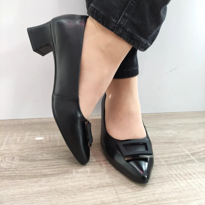 PANTOFI ELEGANTI DAMA FORMAZIONE 91158-10 NEGRI - imagine 3