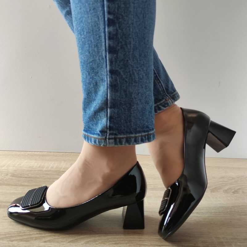 PANTOFI ELEGANTI DAMA FORMAZIONE TP2377-6 NEGRI LAC - imagine 2