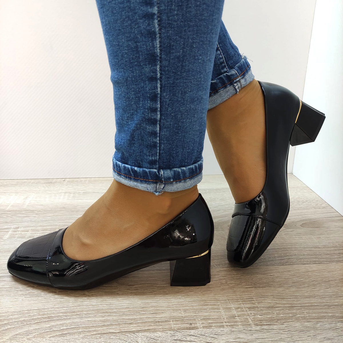 PANTOFI ELEGANTI DAMA FORMAZIONE TP377-1 NEGRI LAC - imagine 2