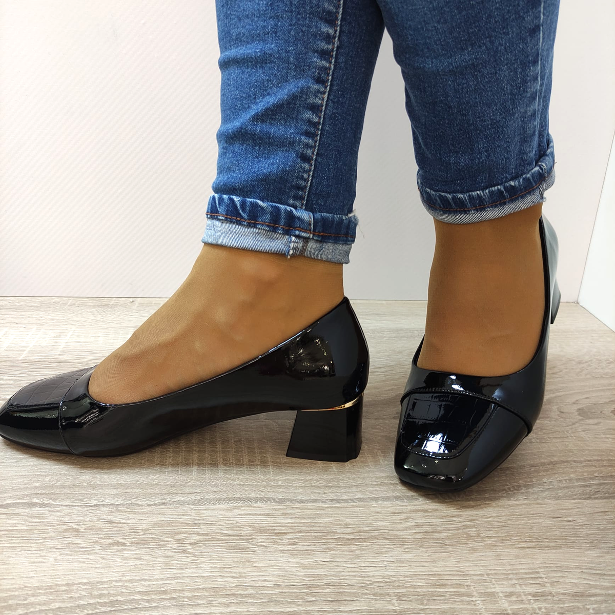 PANTOFI ELEGANTI DAMA FORMAZIONE TP377-1 NEGRI LAC - imagine 3