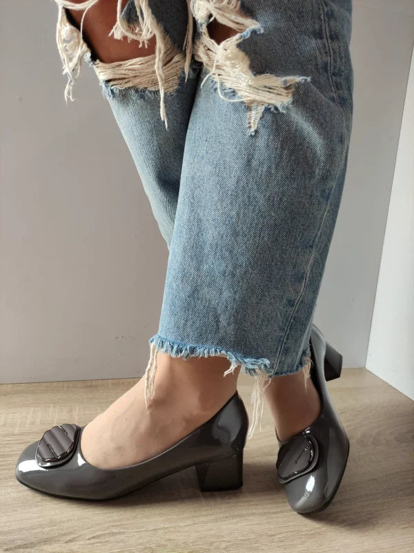 PANTOFI ELEGANTI DAMA FORMAZIONE TP508-25 GRI LAC - imagine 2