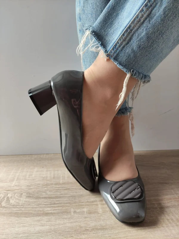 PANTOFI ELEGANTI DAMA FORMAZIONE TP508-25 GRI LAC - imagine 4