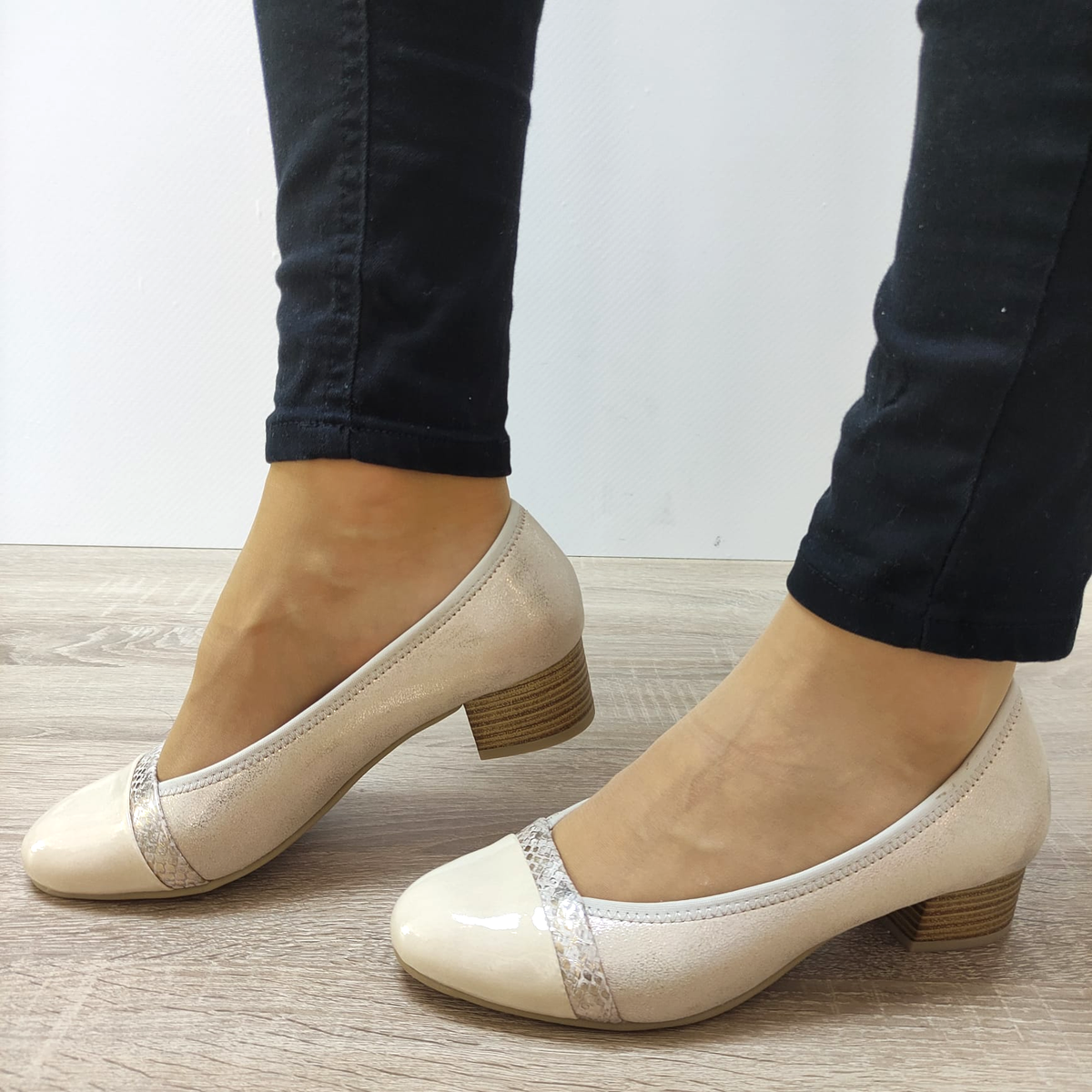 PANTOFI ELEGANTI DAMA JANA 22366 BEJ - imagine 3