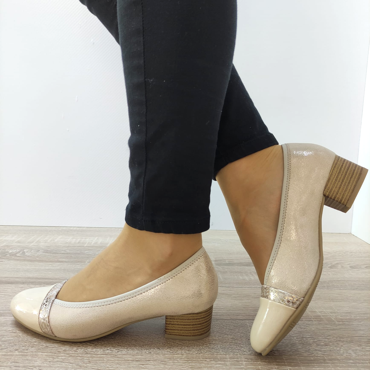 PANTOFI ELEGANTI DAMA JANA 22366 BEJ - imagine 2