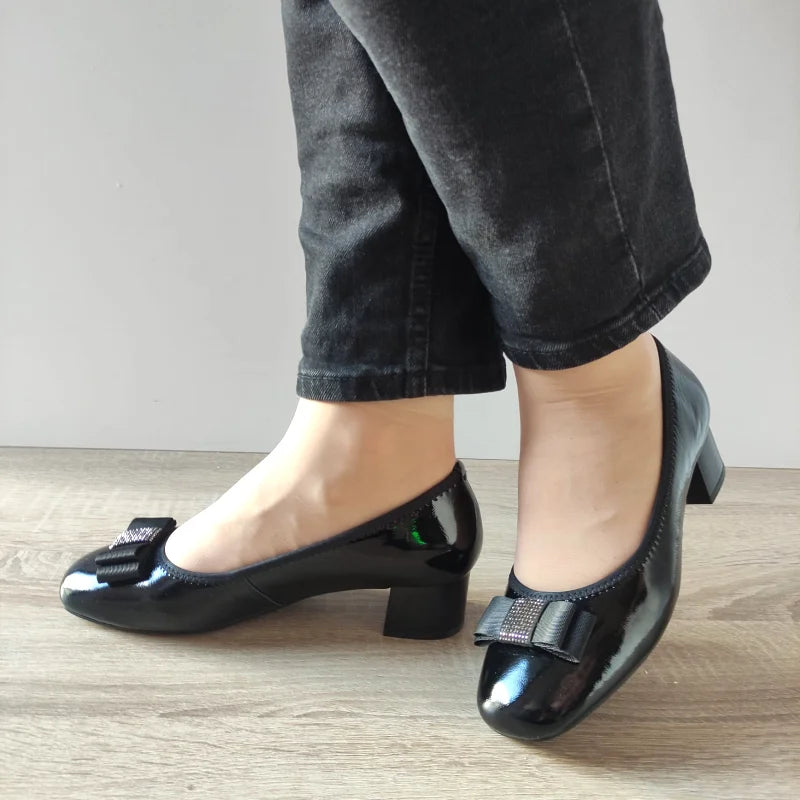 PANTOFI ELEGANTI DAMA KARISMA 50053A 01-L NEGRI LAC - imagine 3