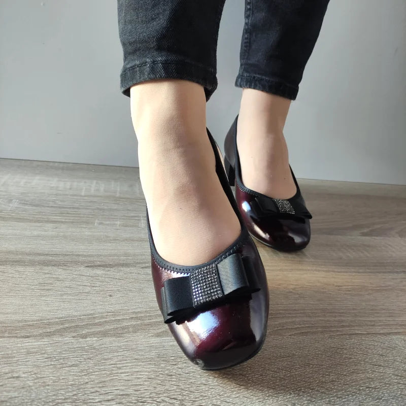 PANTOFI ELEGANTI DAMA KARISMA 50053B 23-L BORDO LAC - imagine 3