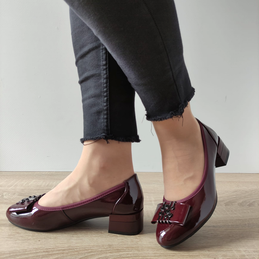 PANTOFI ELEGANTI DAMA PASS 140014B 23-L BORDO LAC