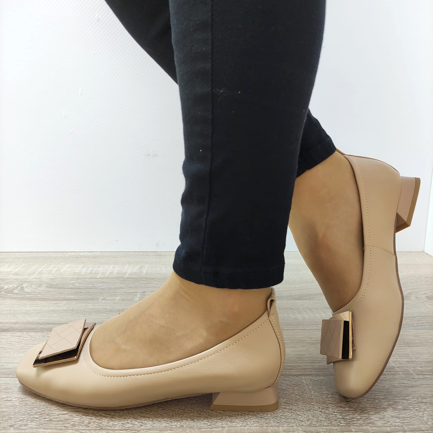 PANTOFI ELEGANTI DAMA PASS 20003C B2-N BEJ - imagine 2