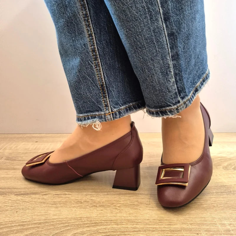 PANTOFI ELEGANTI DAMA PASS 440011F 23-N BORDO - imagine 2