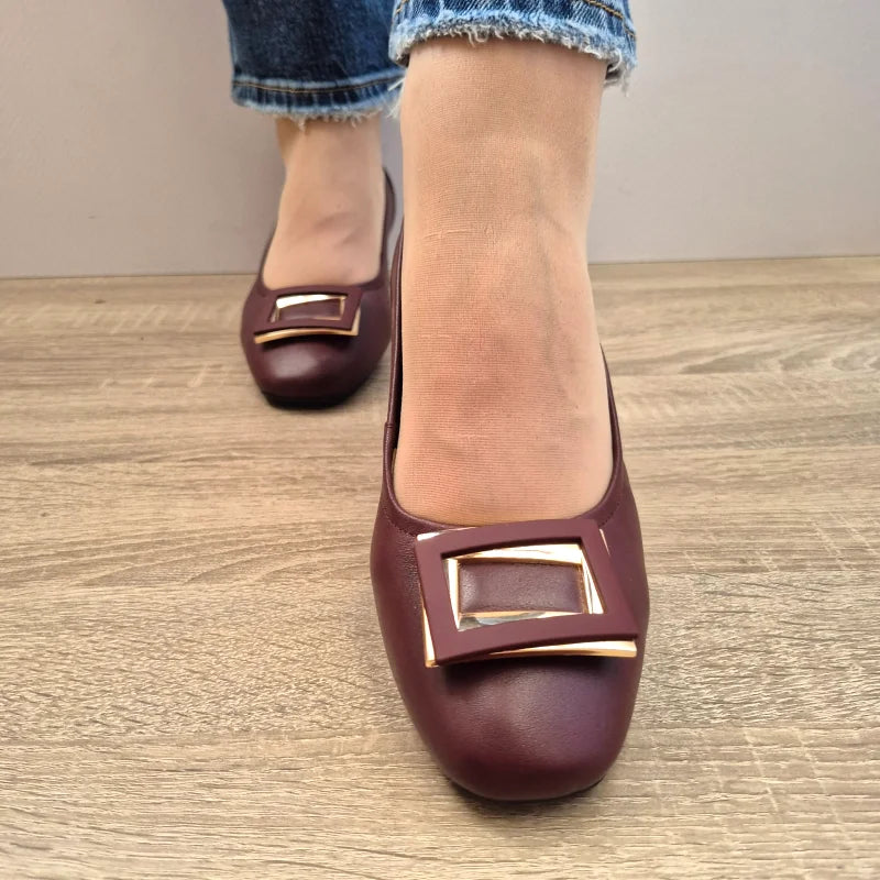 PANTOFI ELEGANTI DAMA PASS 440011F 23-N BORDO - imagine 3
