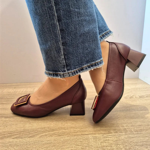 PANTOFI ELEGANTI DAMA PASS 440011F 23-N BORDO - imagine 5