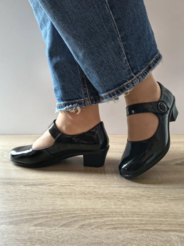 PANTOFI ELEGANTI DAMA PASS 450025B 01-L NEGRI LAC - imagine 2