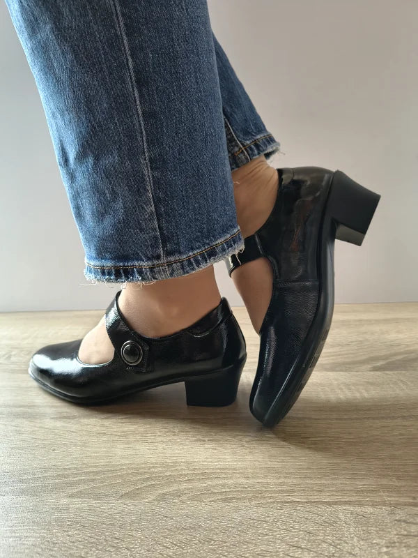 PANTOFI ELEGANTI DAMA PASS 450025B 01-L NEGRI LAC - imagine 3