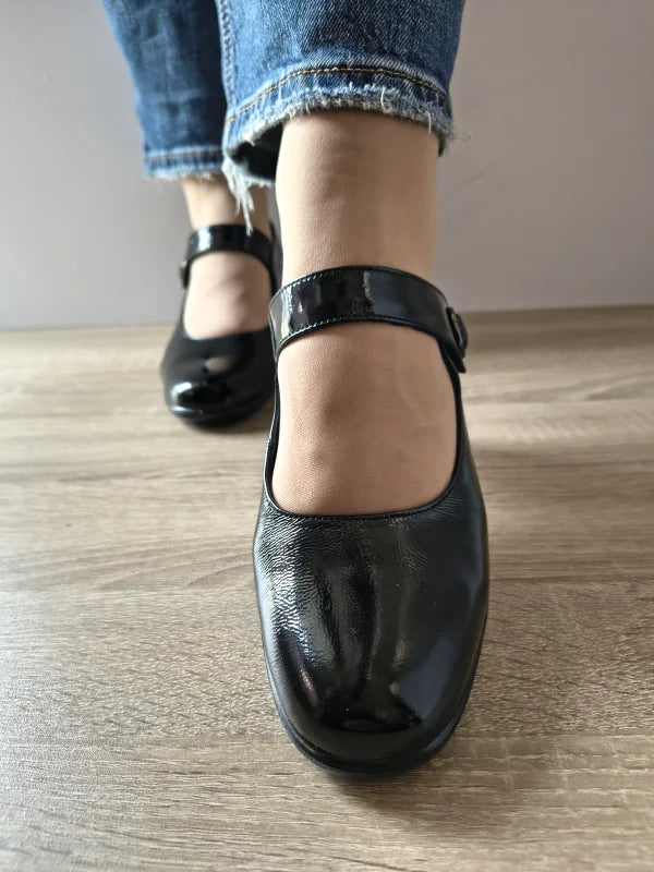 PANTOFI ELEGANTI DAMA PASS 450025B 01-L NEGRI LAC - imagine 4