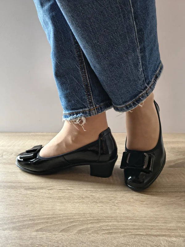 PANTOFI ELEGANTI DAMA PASS 460010A 01-L NEGRI LAC - imagine 5