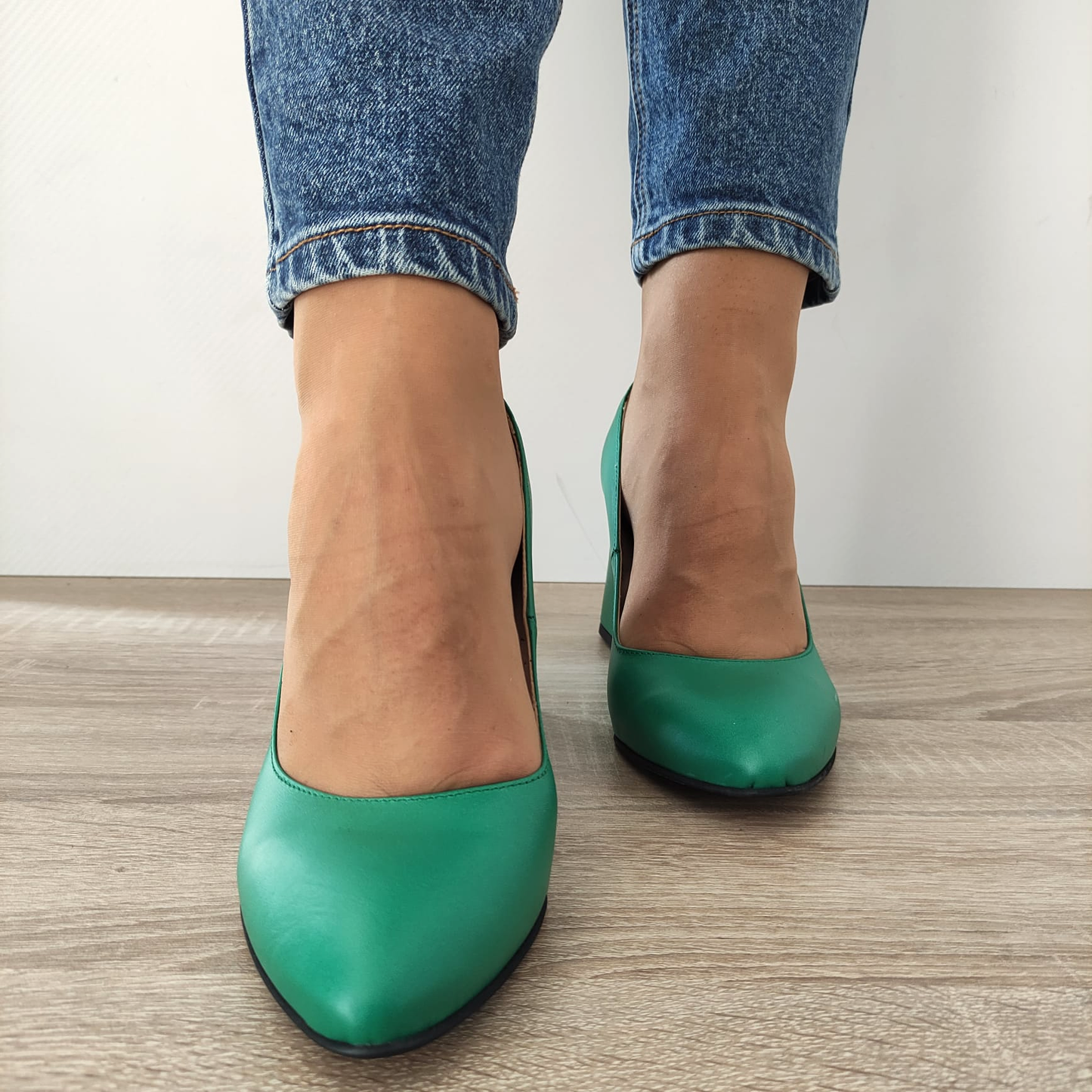 PANTOFI ELEGANTI DAMA PERLLA 2085-2 VERZI - imagine 5
