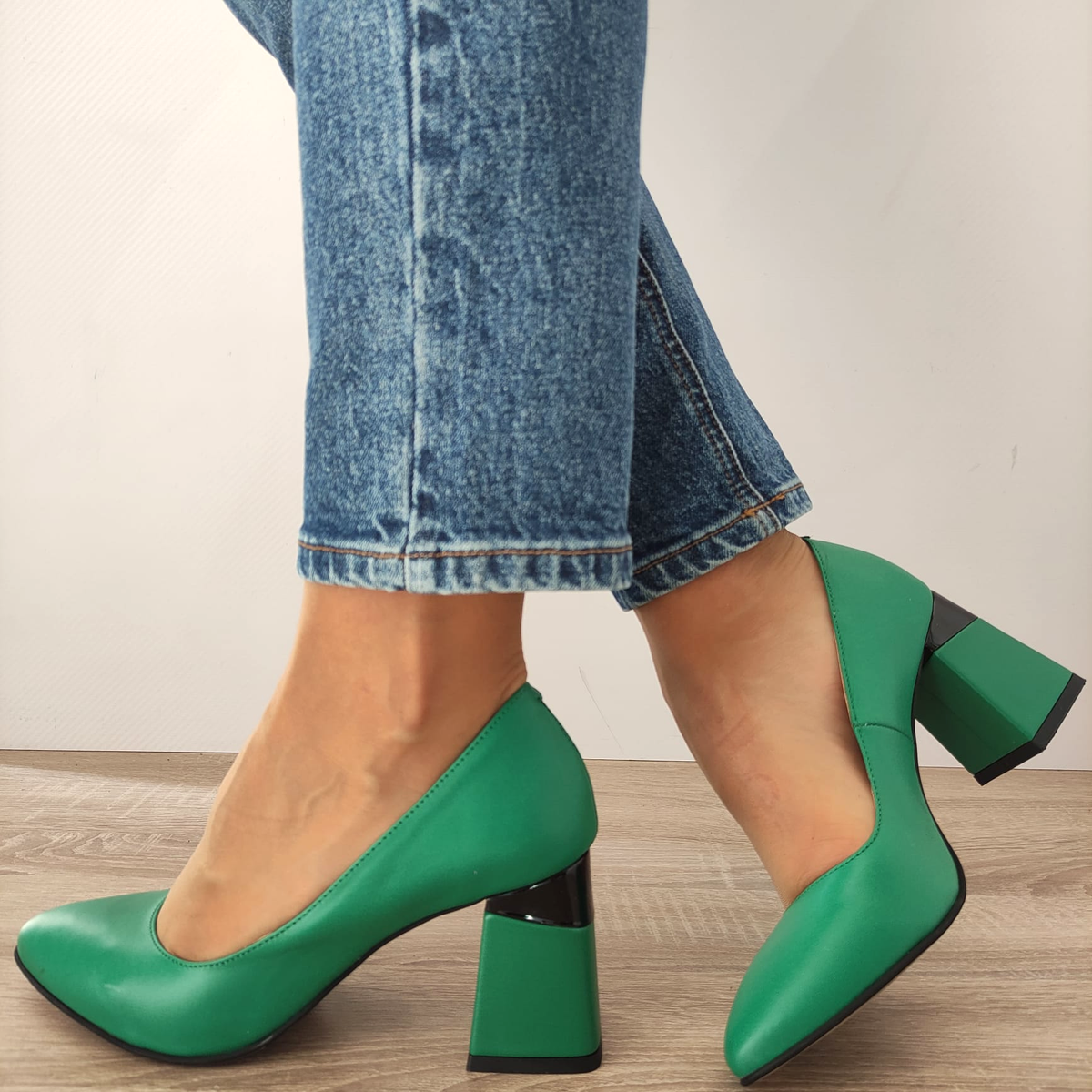 PANTOFI ELEGANTI DAMA PERLLA 2085-2 VERZI - imagine 2