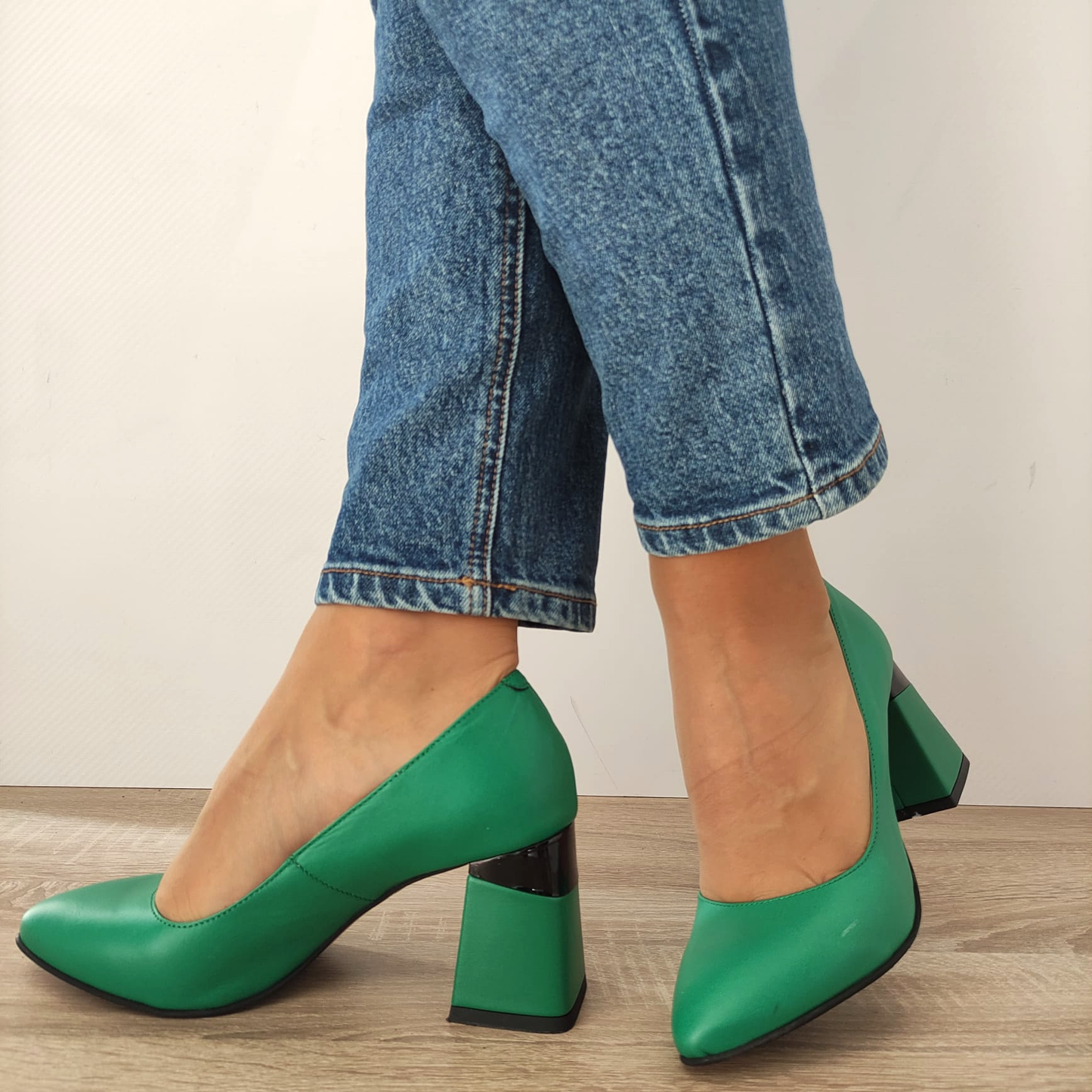 PANTOFI ELEGANTI DAMA PERLLA 2085-2 VERZI - imagine 3