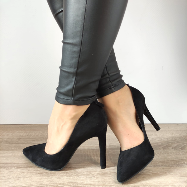 PANTOFI ELEGANTI DAMA PERLLA 374-27 NEGRI VELUR - imagine 2