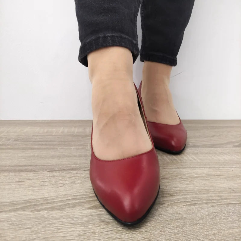 PANTOFI ELEGANTI DAMA PERLLA 509-14 BORDO - imagine 3