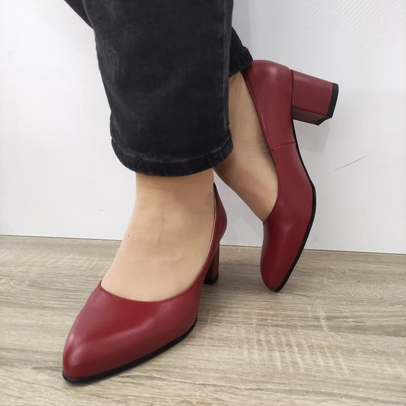 PANTOFI ELEGANTI DAMA PERLLA 509-14 BORDO - imagine 4