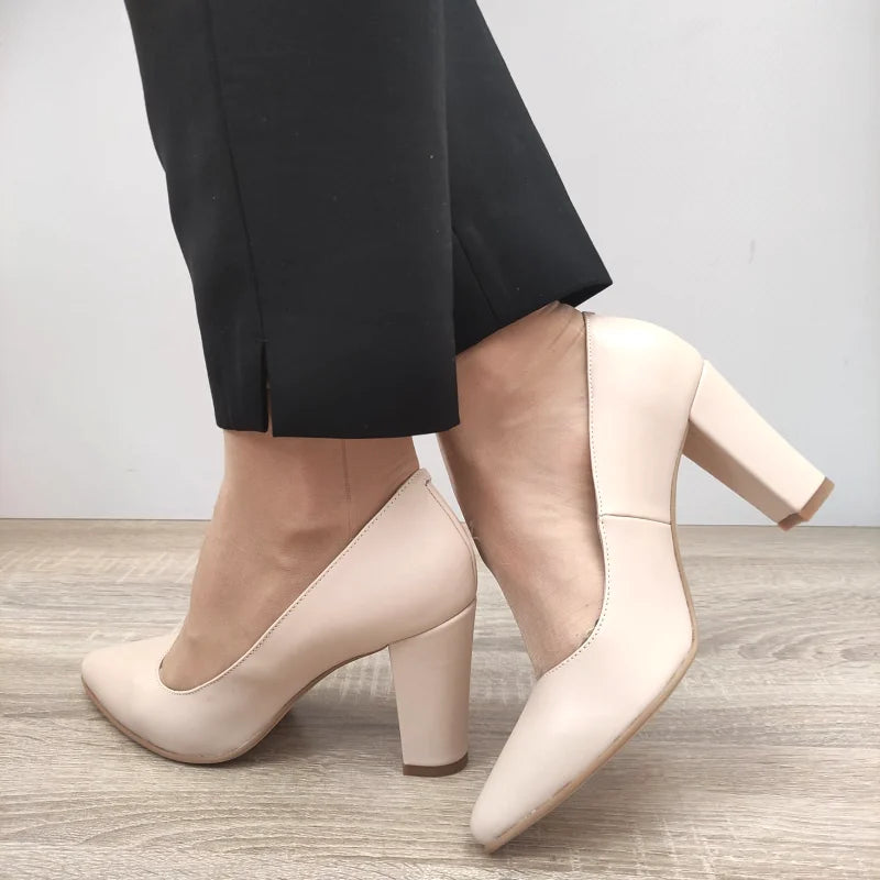 PANTOFI ELEGANTI DAMA PERLLA 5120-55 NUDE - imagine 2
