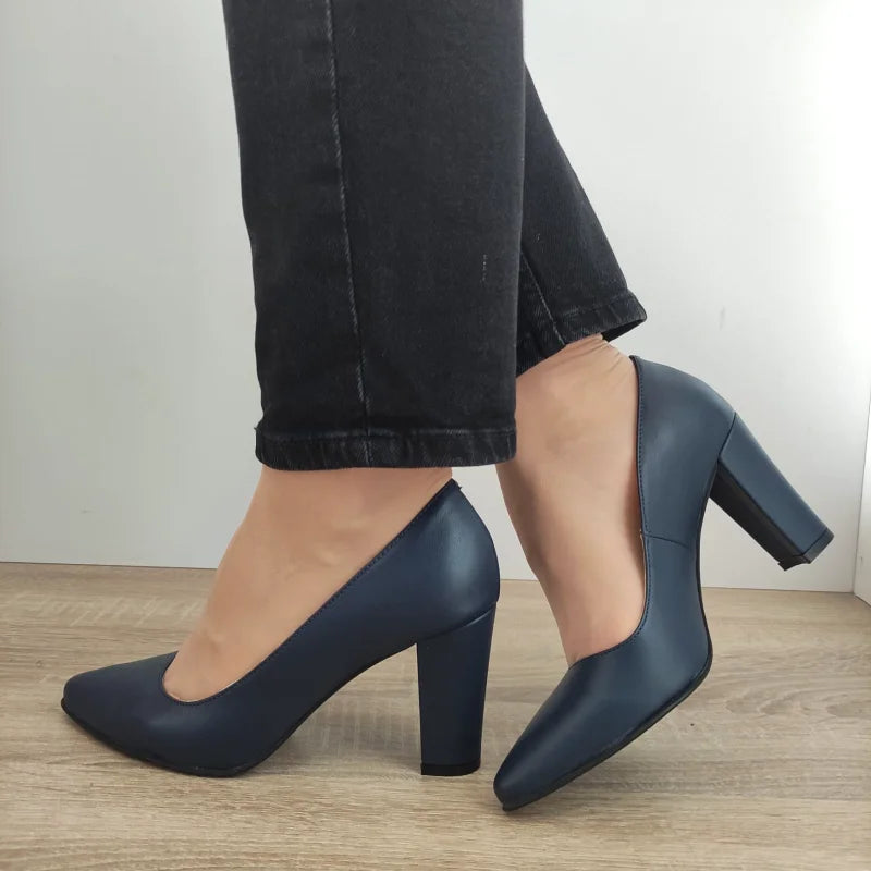PANTOFI ELEGANTI DAMA PERLLA 5120 BLEUMARIN - imagine 2
