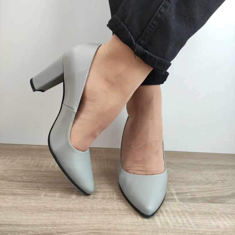 PANTOFI ELEGANTI DAMA PERLLA 5120 GRI - imagine 4