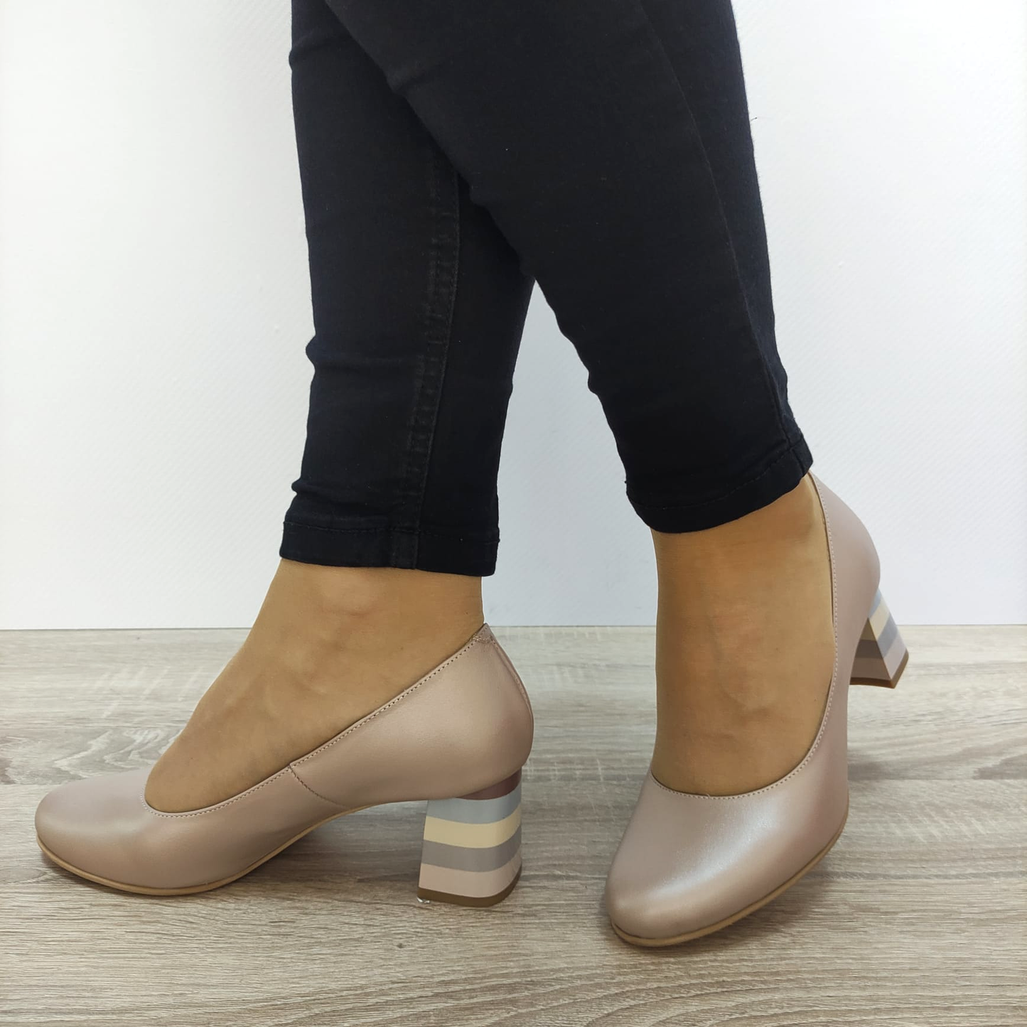PANTOFI ELEGANȚI DAMĂ PERLLA 582-1 BEJ - imagine 3