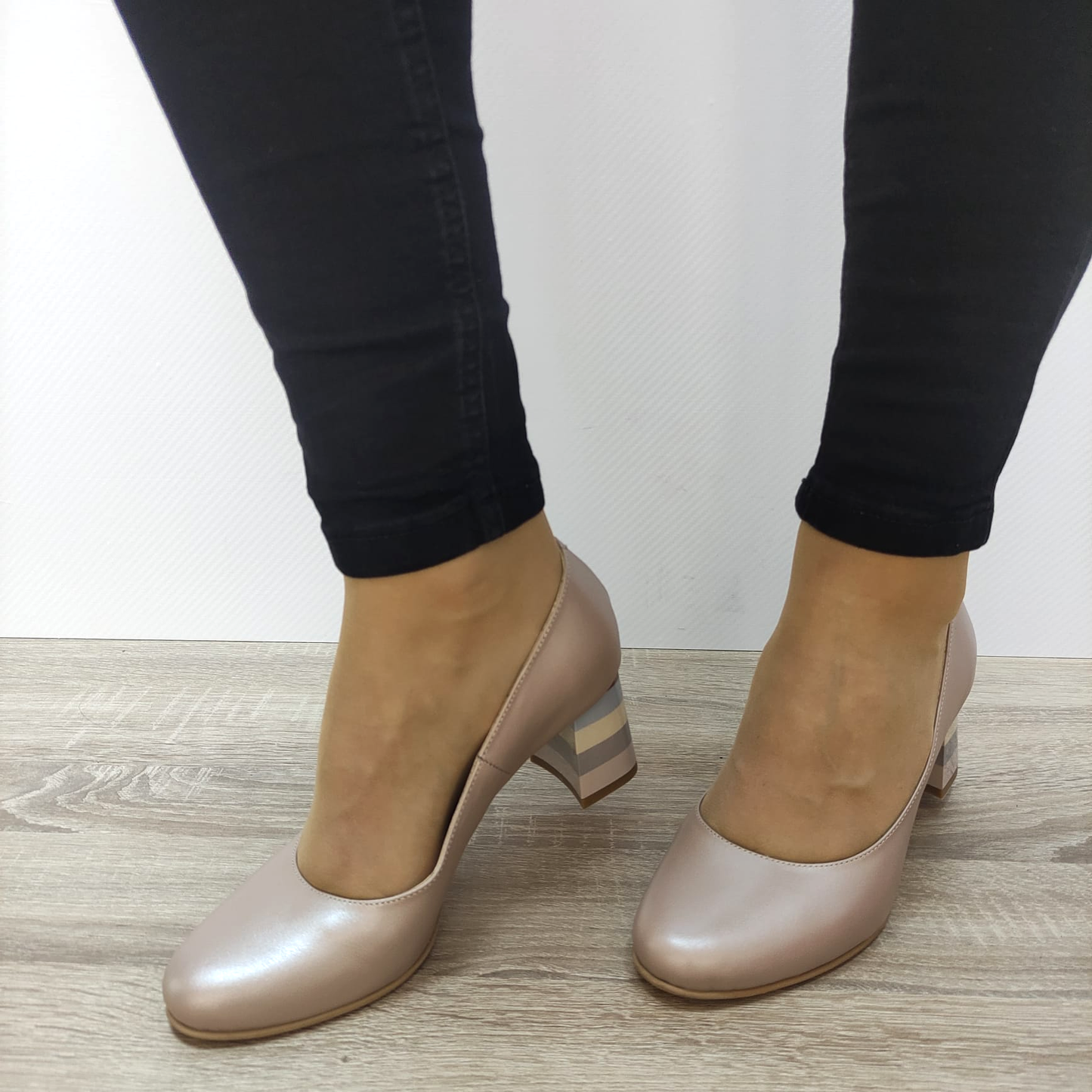 PANTOFI ELEGANȚI DAMĂ PERLLA 582-1 BEJ - imagine 4