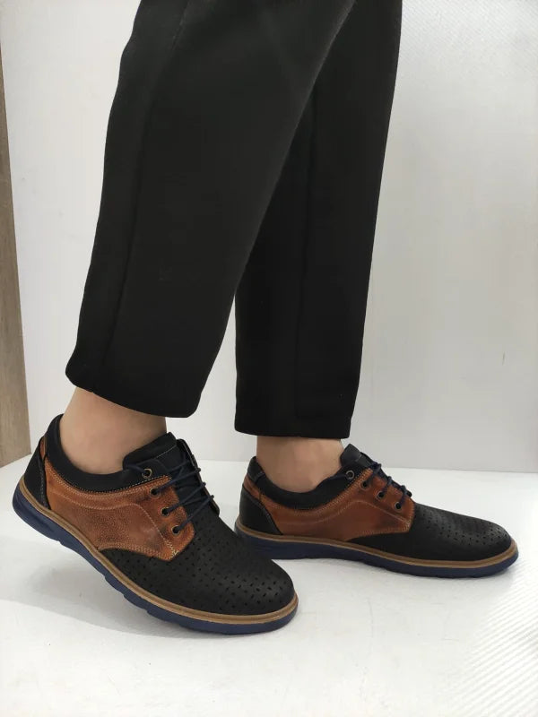PANTOFI PERFORATI CASUAL BARBATI DOGATI 407 BLEUMARIN - imagine 2