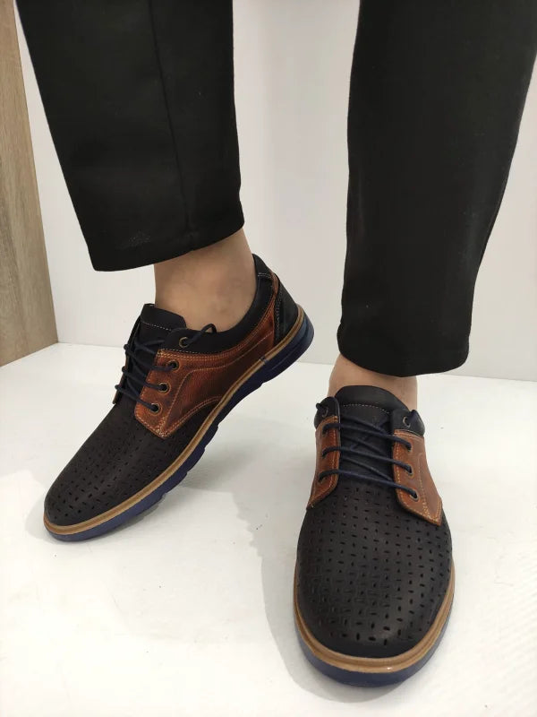 PANTOFI PERFORATI CASUAL BARBATI DOGATI 407 BLEUMARIN - imagine 5