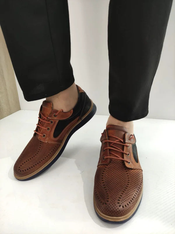 PANTOFI PERFORATI BARBATI DOGATI 1523 MARO - imagine 3