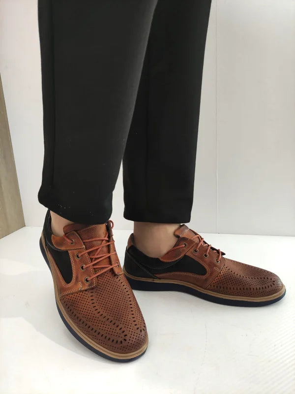 PANTOFI PERFORATI BARBATI DOGATI 1523 MARO - imagine 4
