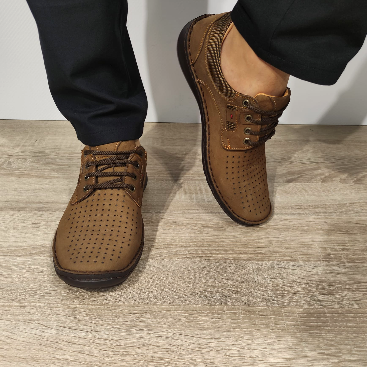 PANTOFI PERFORATI BARBATI OTTER 9565 04-2 TOBACCO - imagine 3