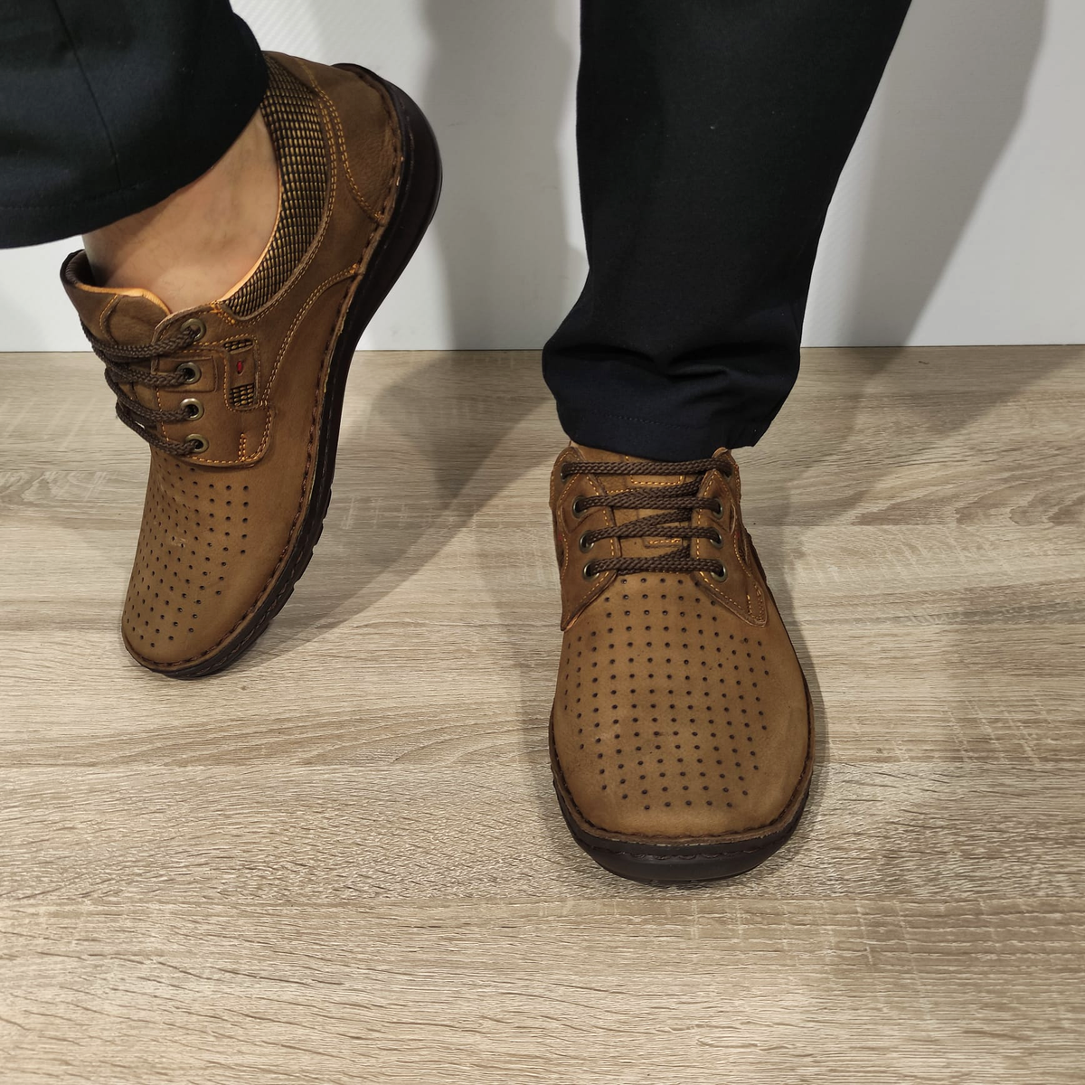 PANTOFI PERFORATI BARBATI OTTER 9565 04-2 TOBACCO - imagine 4
