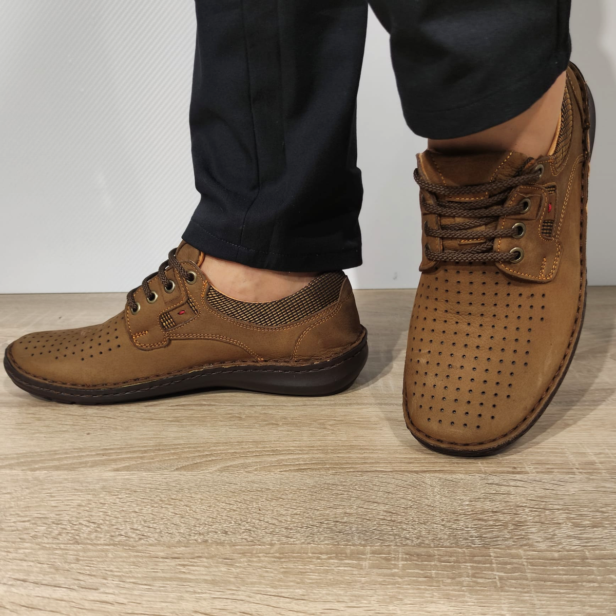 PANTOFI PERFORATI BARBATI OTTER 9565 04-2 TOBACCO - imagine 2